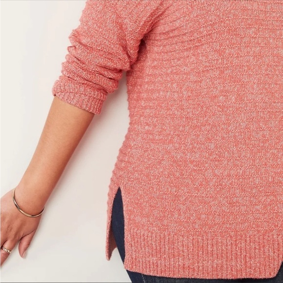 Old Navy Women's Coral Long Sleeve Textured Rib-Knit Tunic Sweater - NWT - Picture 10 of 10
